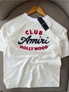 AMIRI Club Embroidered Logo Tee — multiple colors